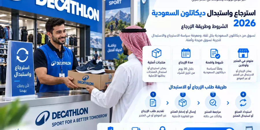 استرجاع واستبدال ديكاتلون السعودية 2026 | الشروط وطريقة الإرجاع