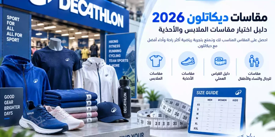 مقاسات ديكاتلون 2026 | دليل اختيار مقاسات الملابس والأحذية