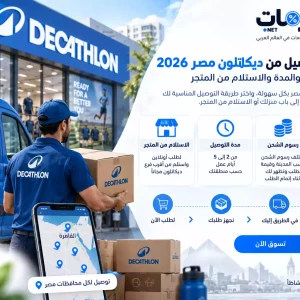الشحن والتوصيل من ديكاتلون مصر 2026 | الرسوم والمدة والاستلام من المتجر