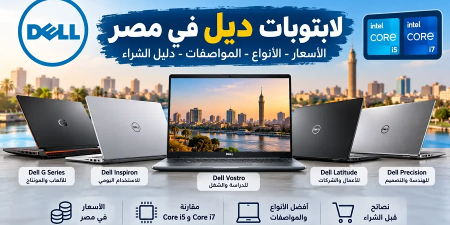 أسعار لابتوبات ديل في مصر | أنواع Dell ومواصفات وأسعار