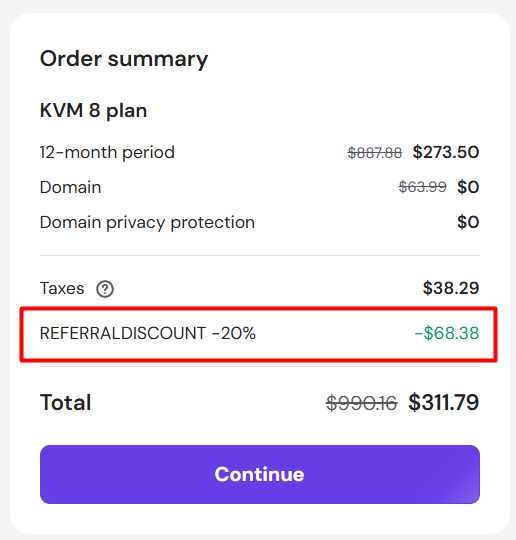  تخفيض هوستنجر على KVM 8 VPS