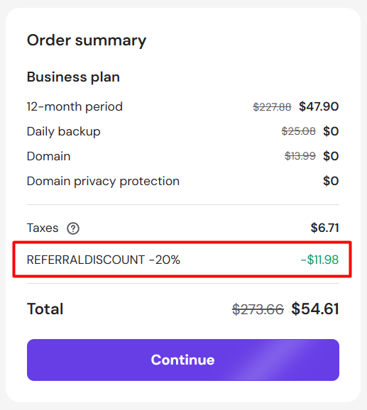 تخفيض هوستنجر على باقة Business Web Hosting