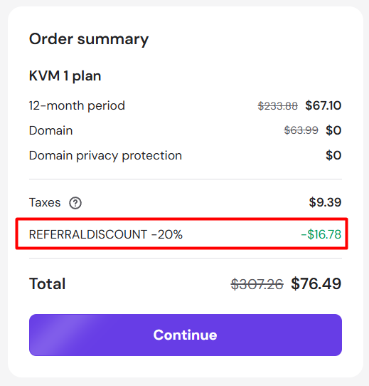 تخفيض هوستنجر على KVM 1 VPS